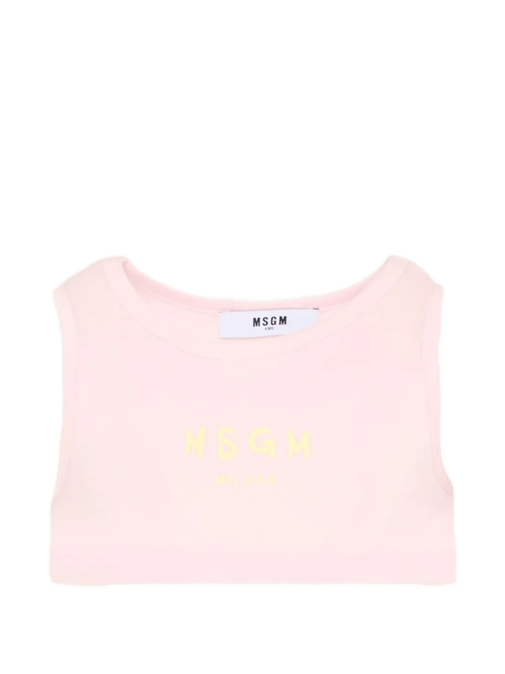 MSGM Kids sleeveless logo t-shirt - Rosa