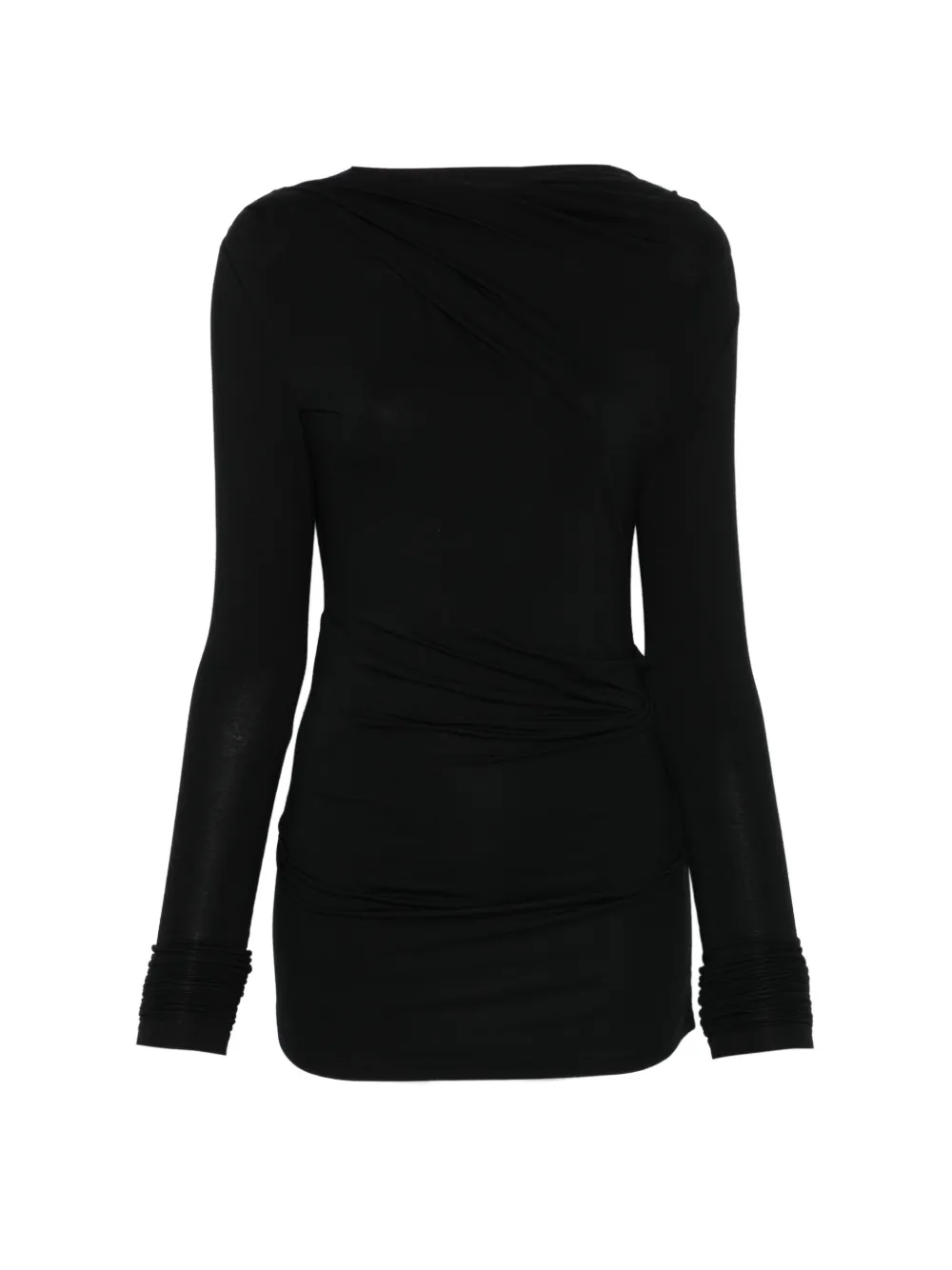 ENTIRE STUDIOS draped long-sleeve top - Nero