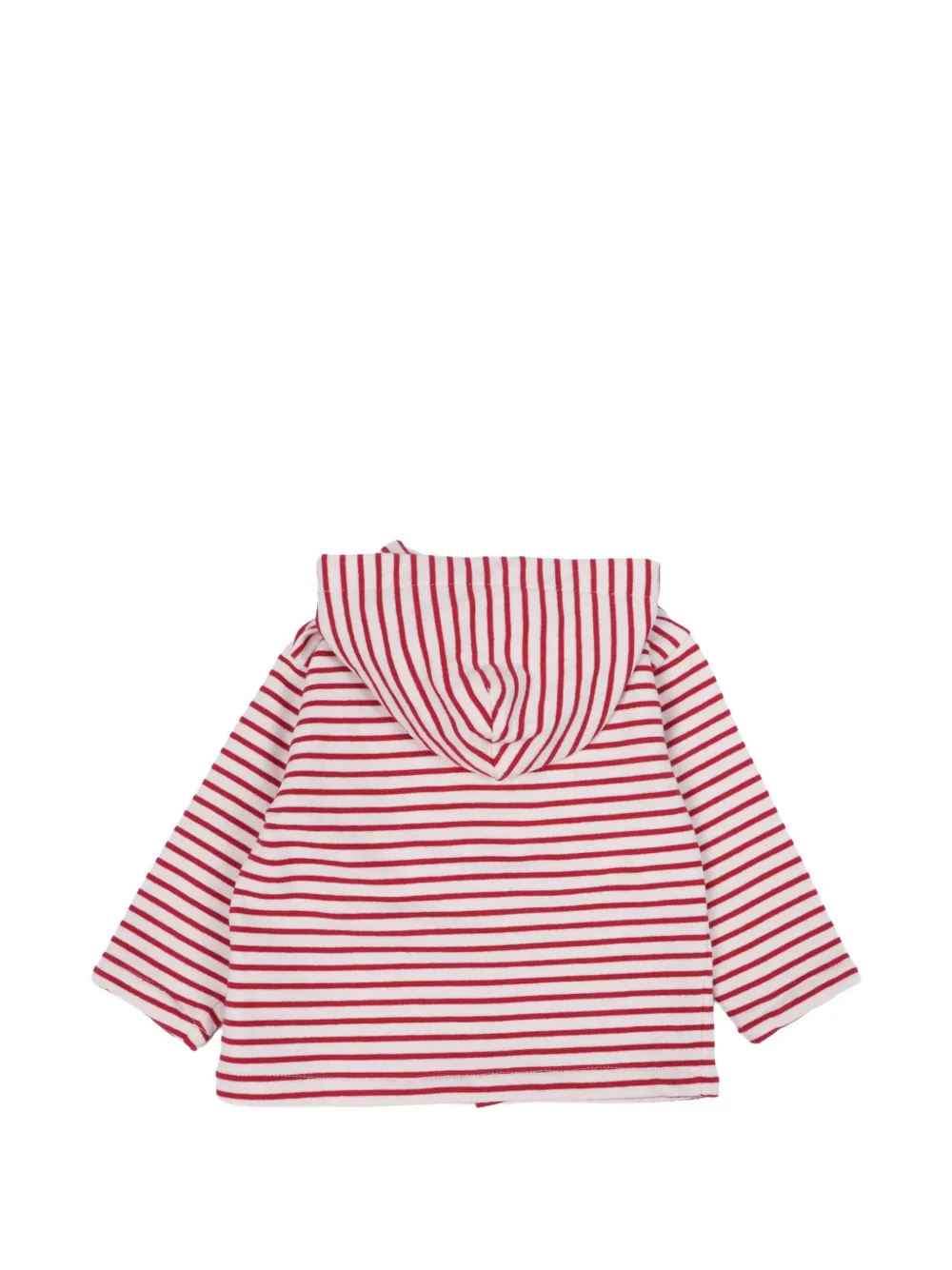 BABE & TESS Gestreepte hoodie met knopen Rood