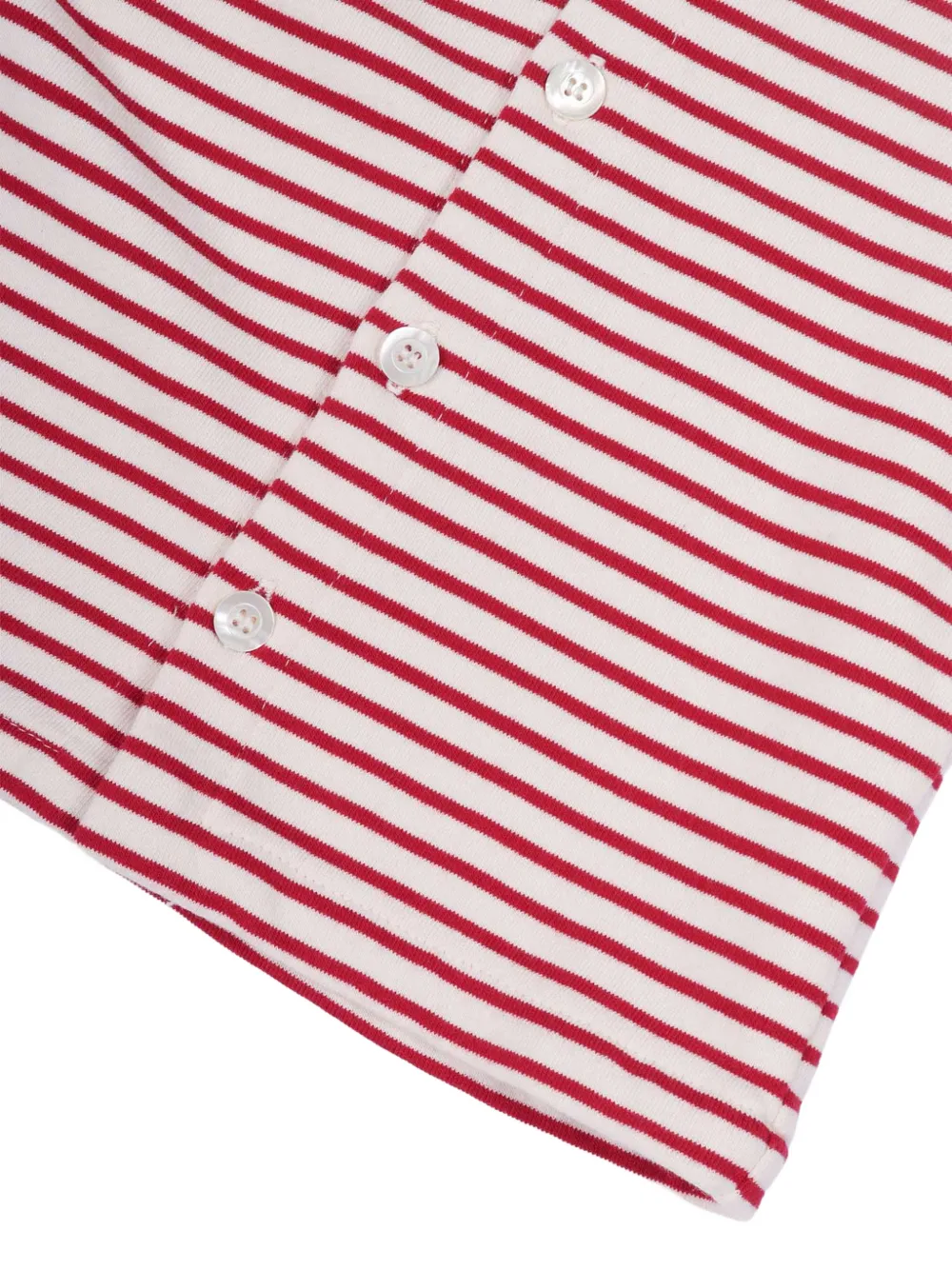 BABE & TESS Gestreepte hoodie met knopen Rood