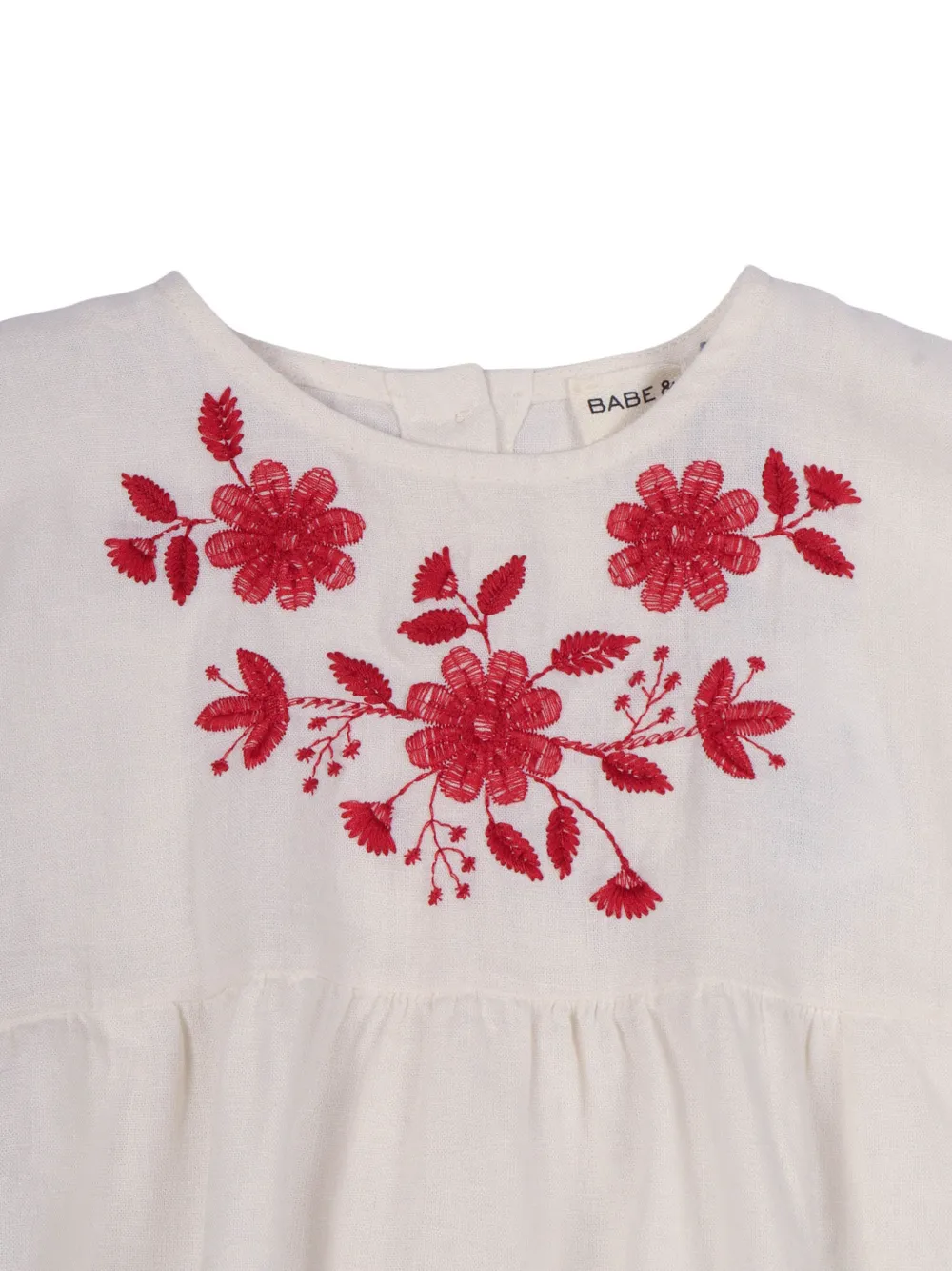  Babe & Tess Body Con Bordado Floral - Blanco 