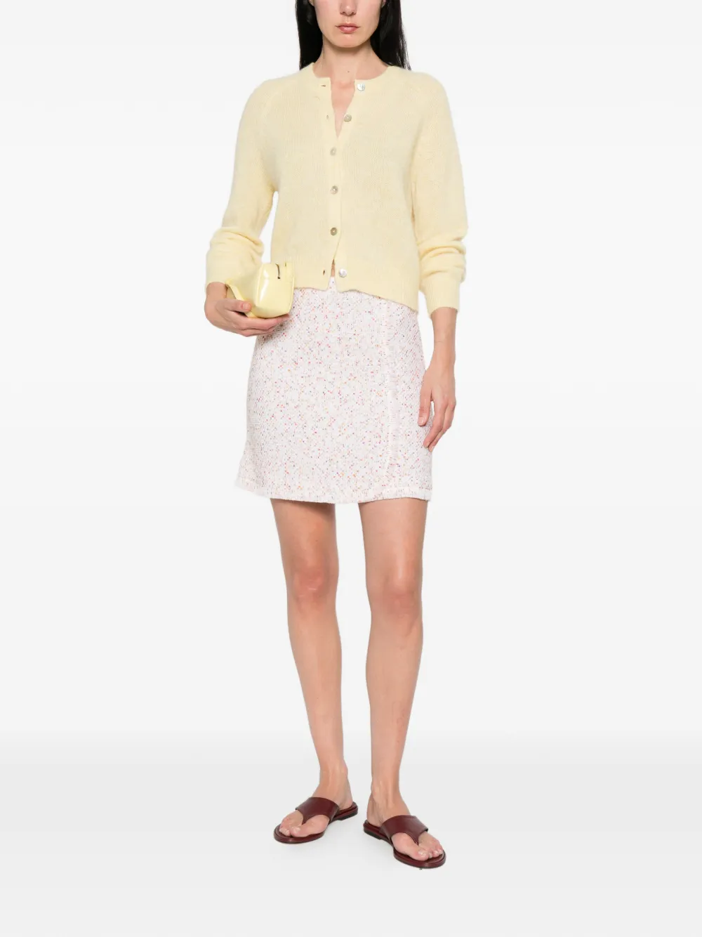  Bruno Manetti Fringed Mini Skirt - White 