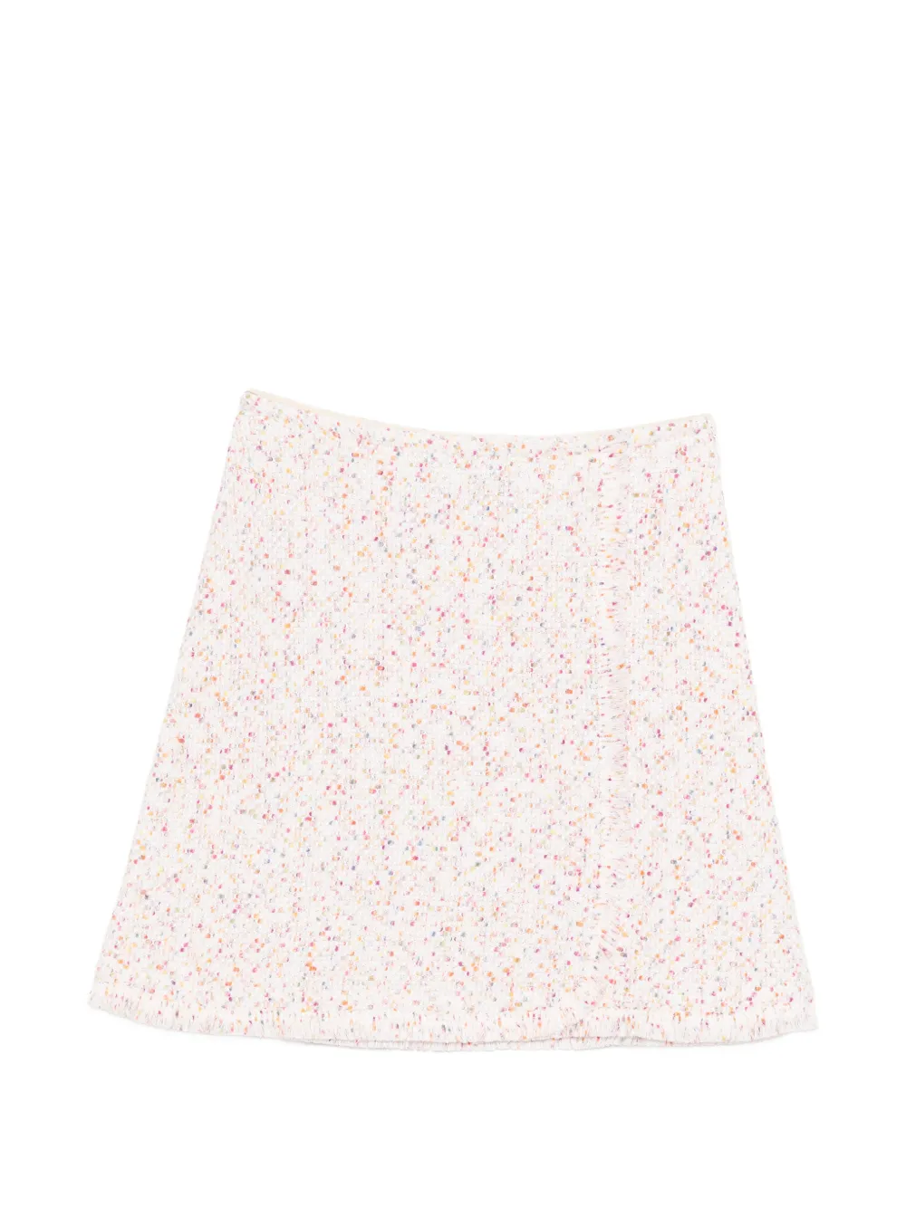 Bruno Manetti fringed mini skirt - Bianco