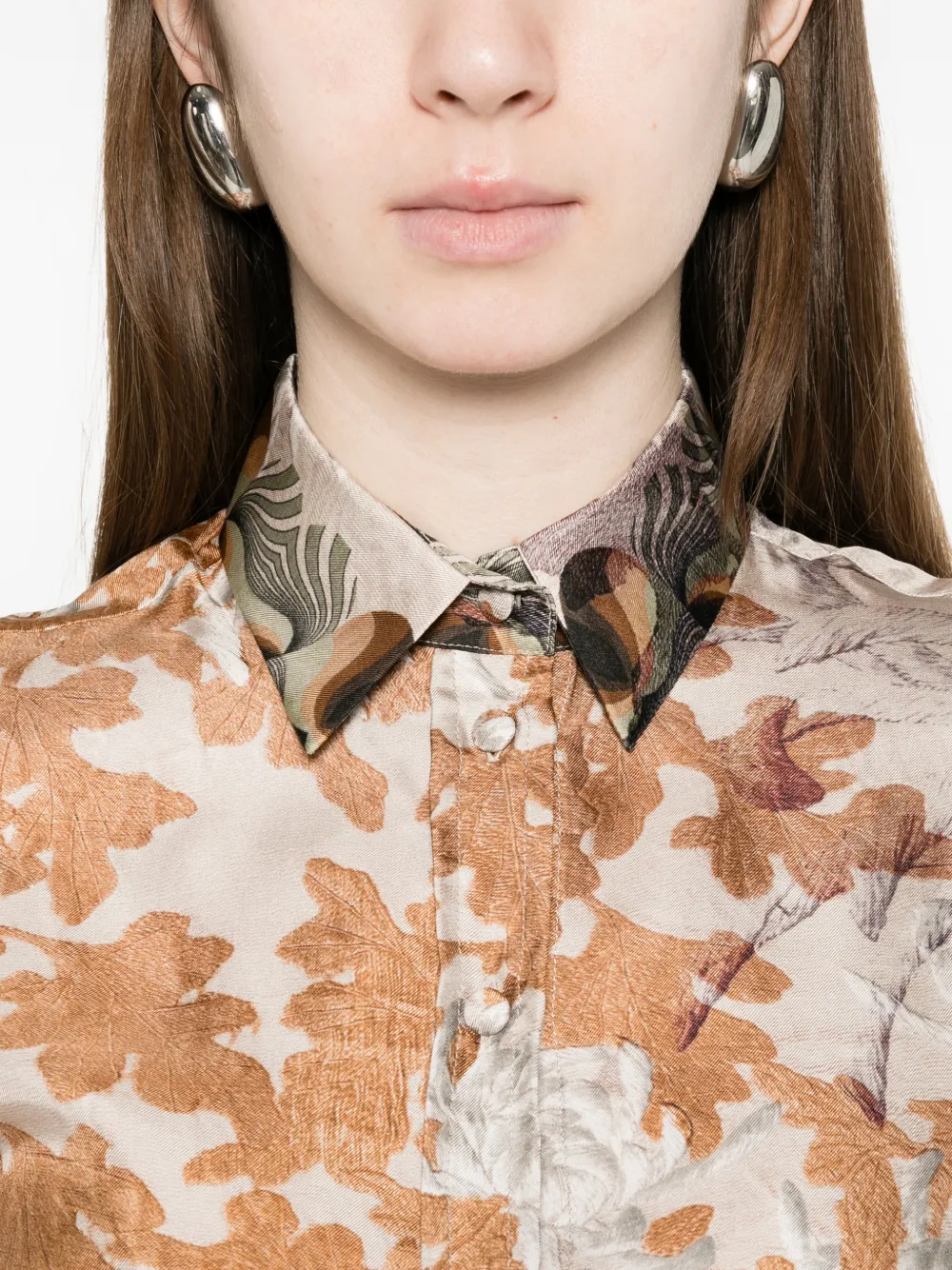 Pierre-Louis Mascia Blouse met bloemenprint Beige