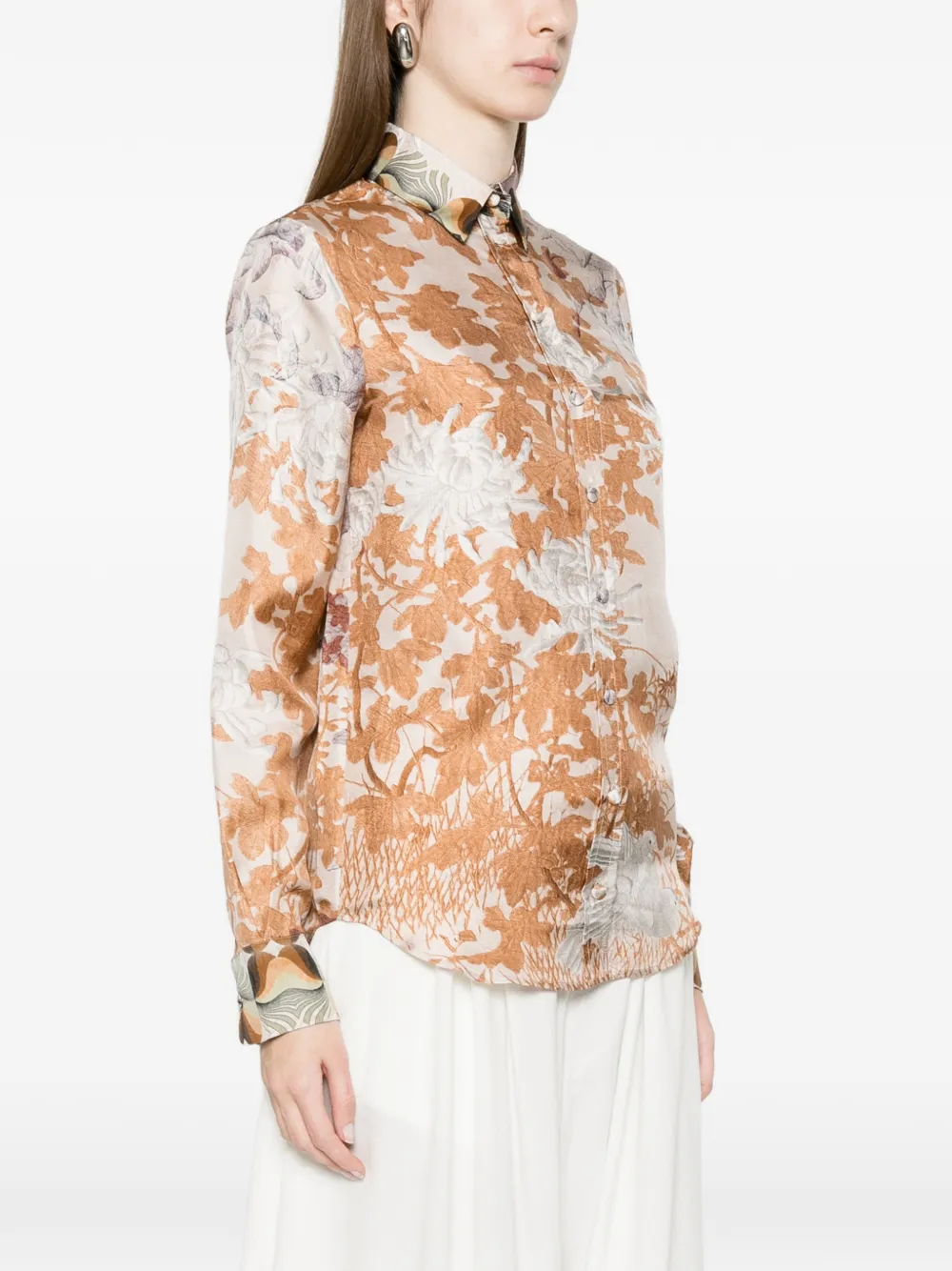  Pierre-louis Mascia Floral Print Shirt - Neutrals 