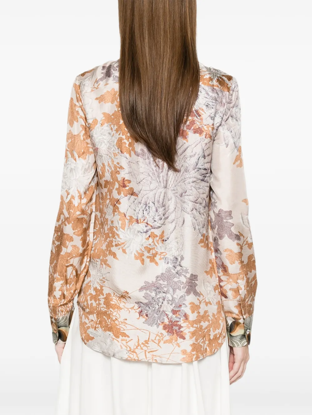 Pierre-Louis Mascia Blouse met bloemenprint Beige