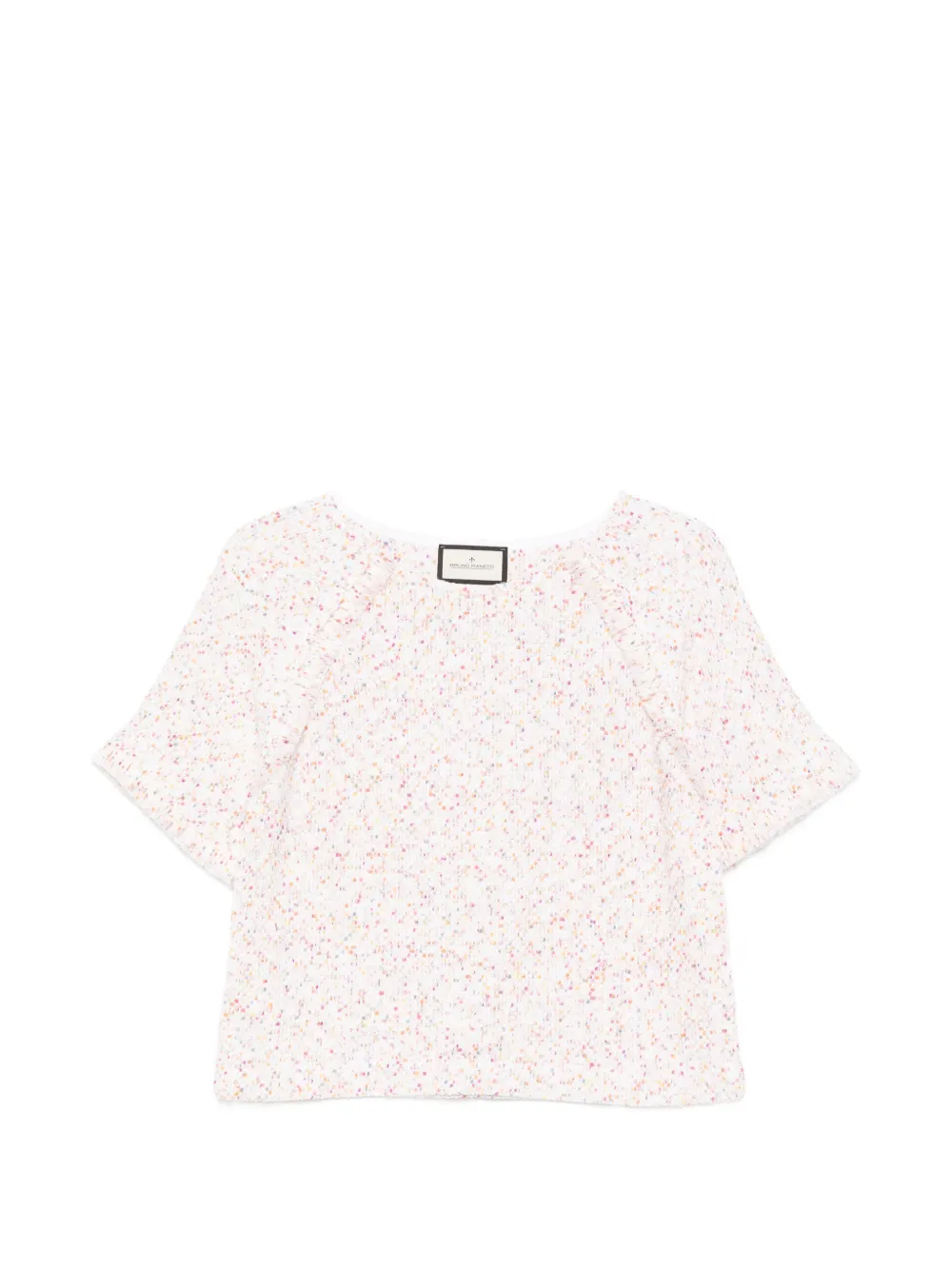 Bruno Manetti popcorn sweater - White