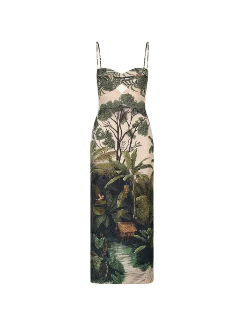 Johanna Ortiz vestido midi Tropicana