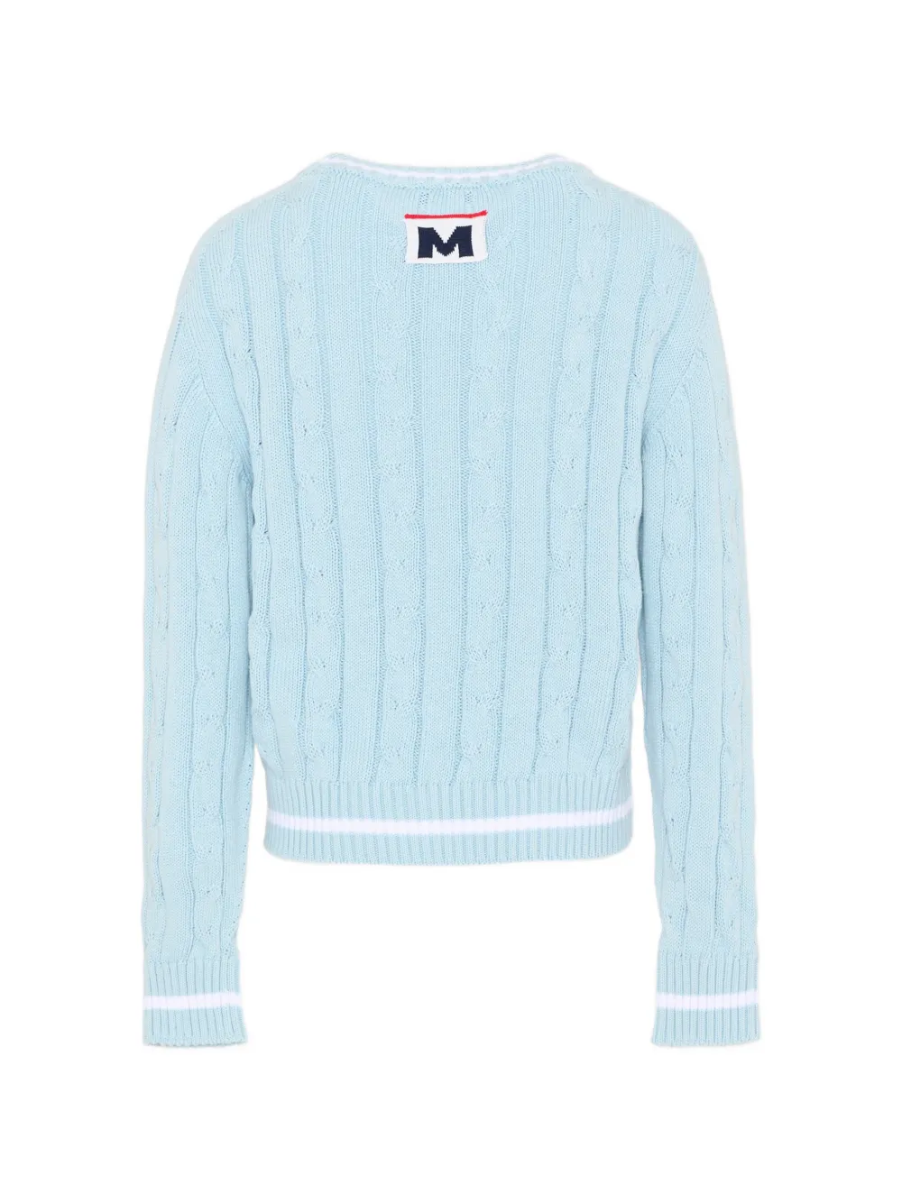 MSGM Kids Kabelgebreide trui Blauw