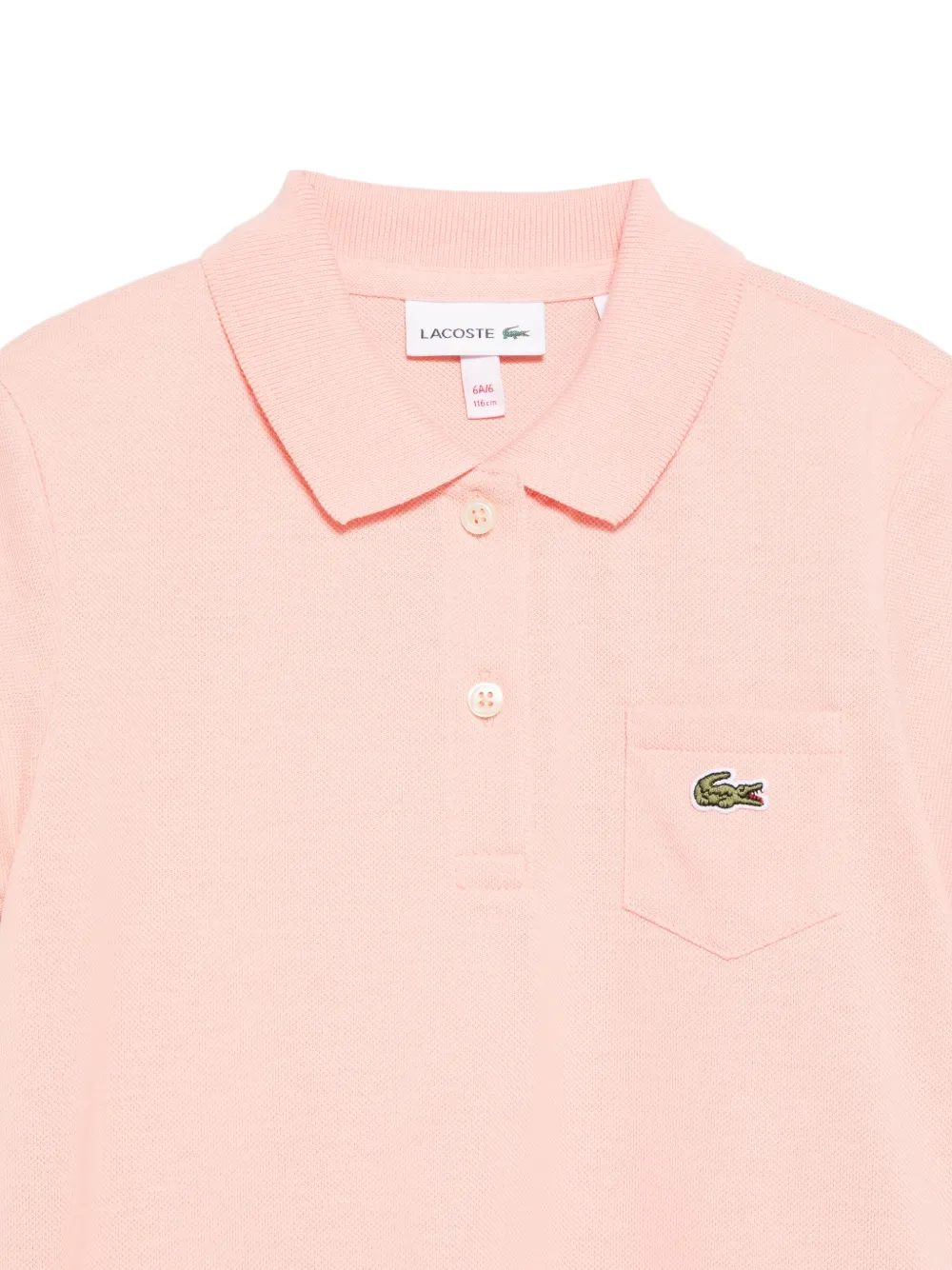  Lacoste Kids Pique-texture Dress - Pink 