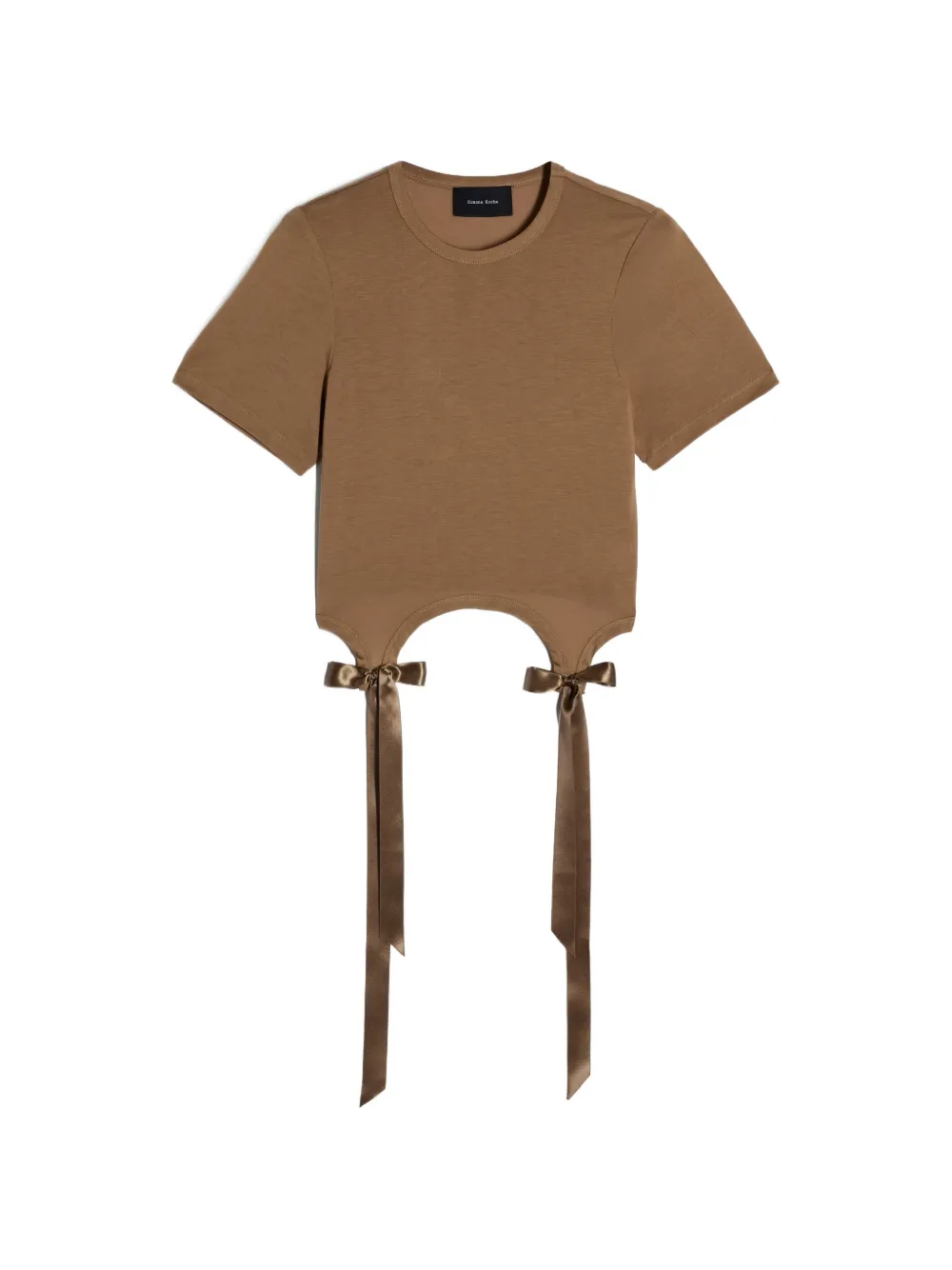 Simone Rocha T-shirt Bow Tail Easy - Marrone