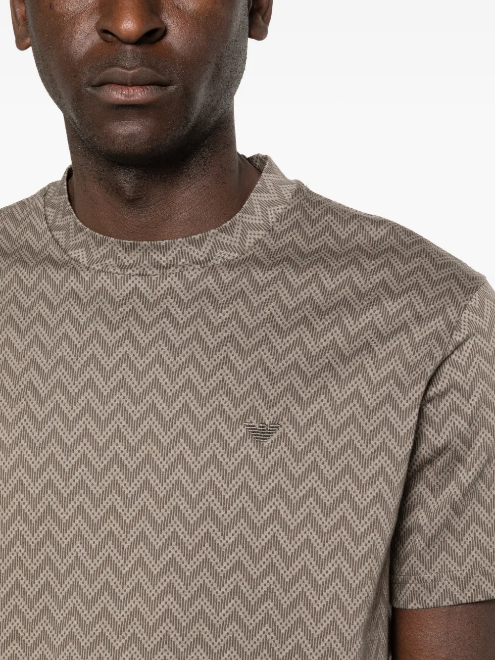 Emporio Armani Chevron T-shirt Bruin
