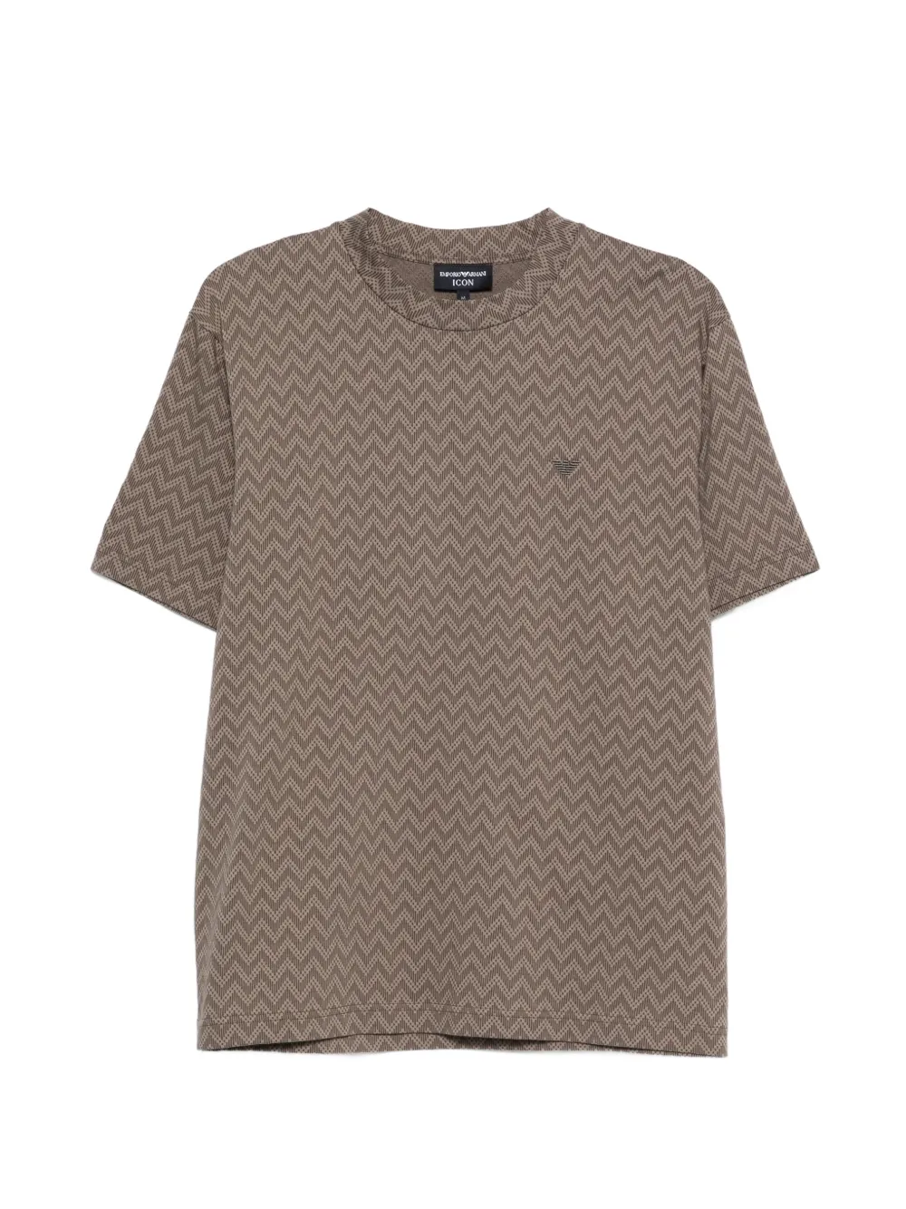 Emporio Armani chevron T-shirt - Braun