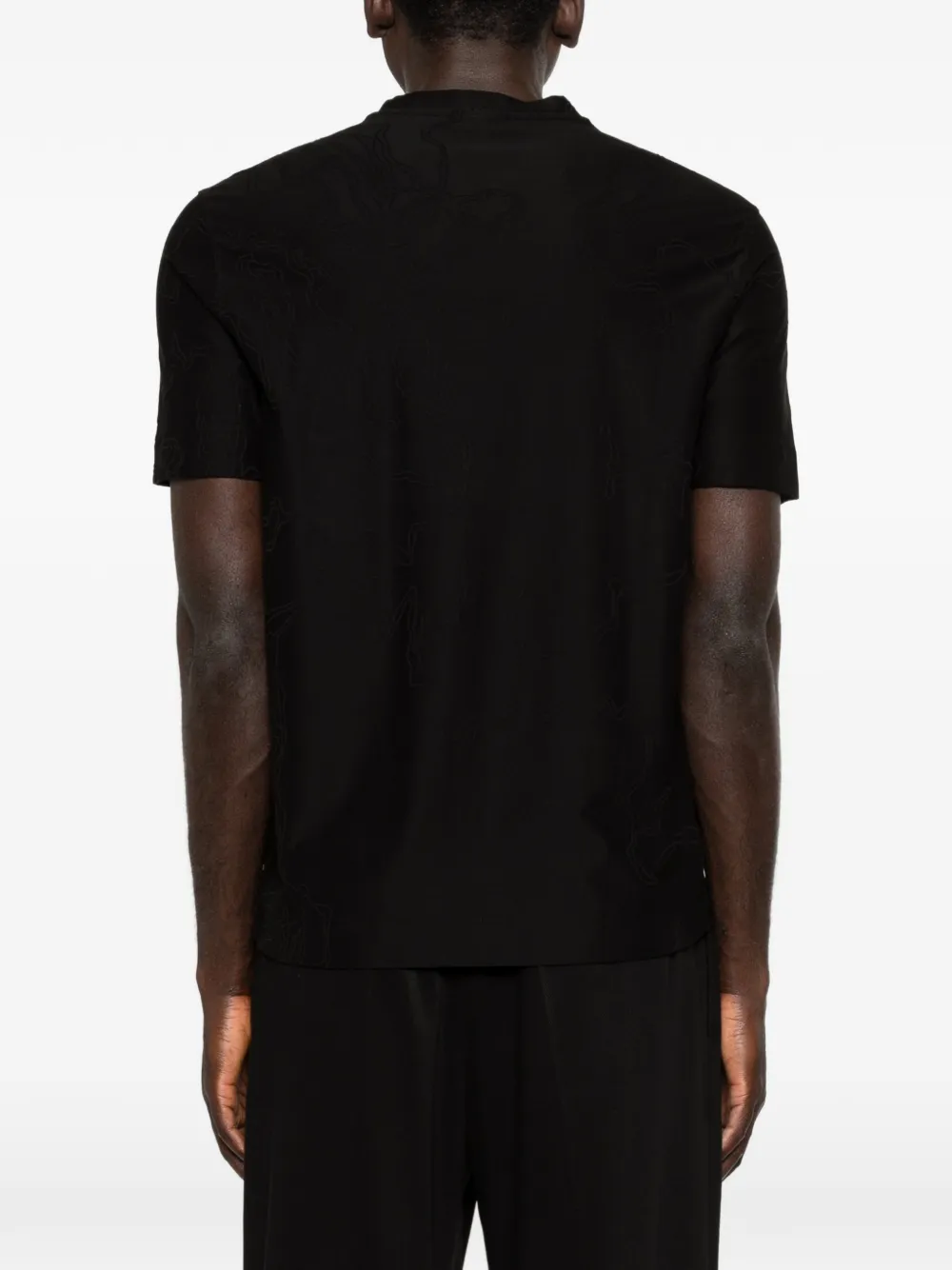 Emporio Armani T-shirt met ronde hals Zwart