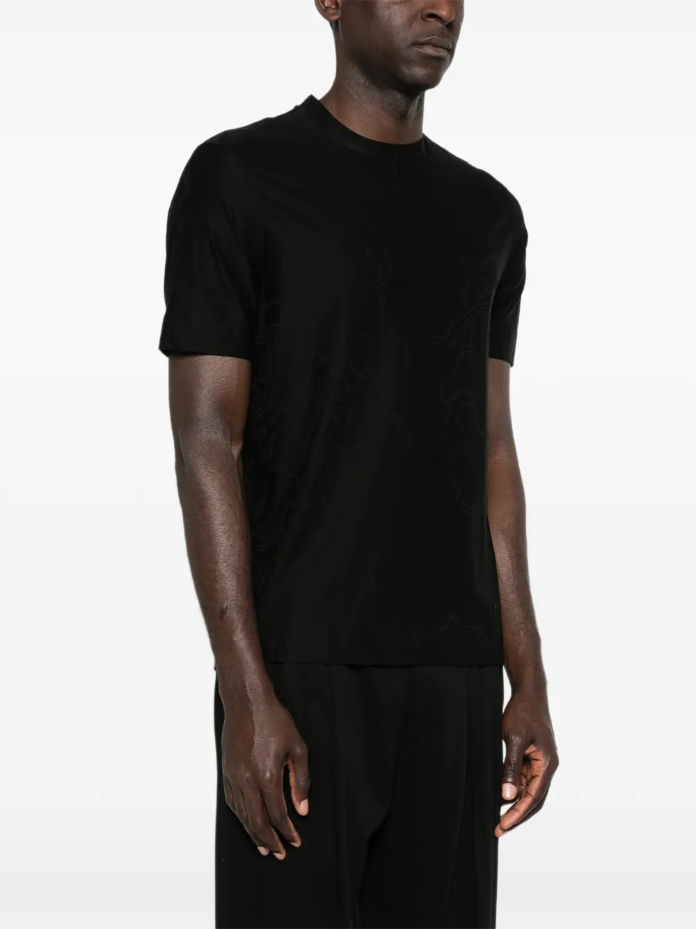 Emporio Armani T-shirt met ronde hals Zwart