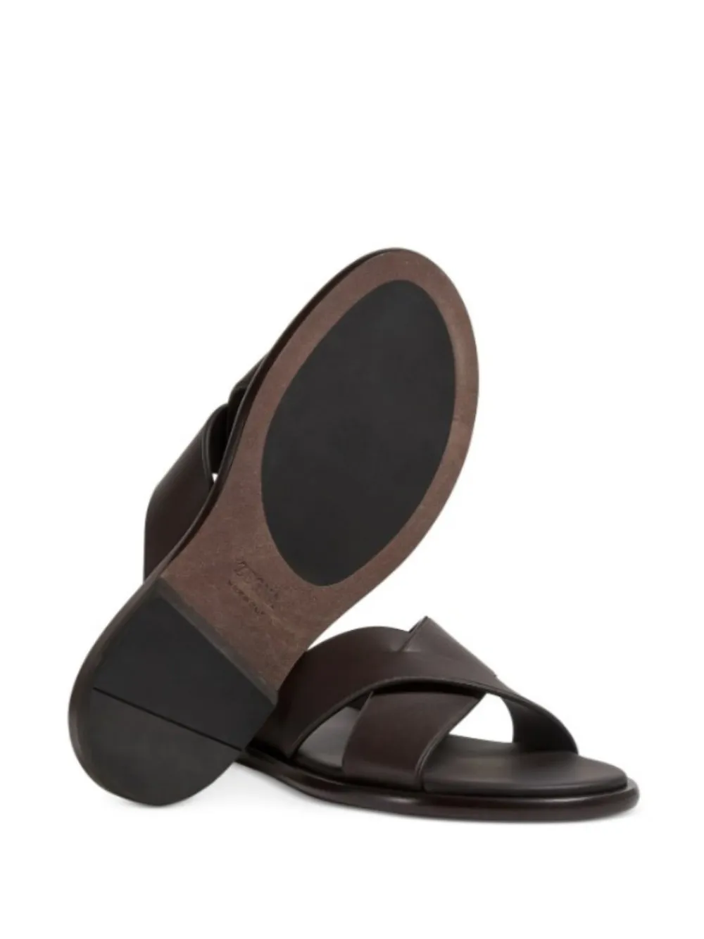 Zegna Sandalen met gekruiste bandjes Bruin