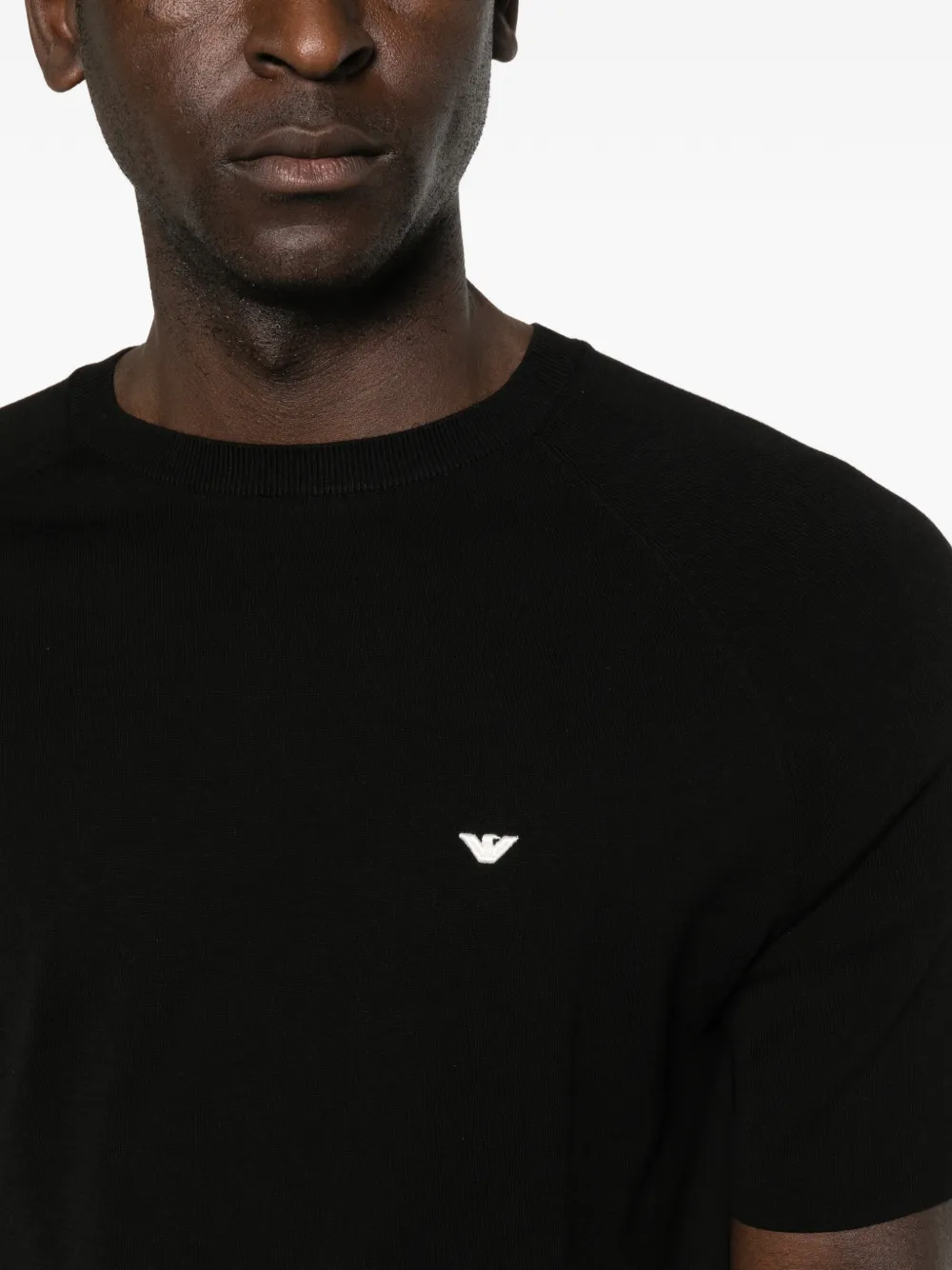 Emporio Armani T-shirt met logo Zwart