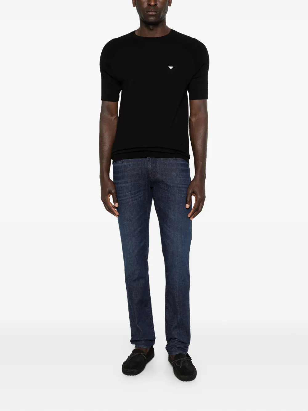Emporio Armani T-shirt met logo Zwart