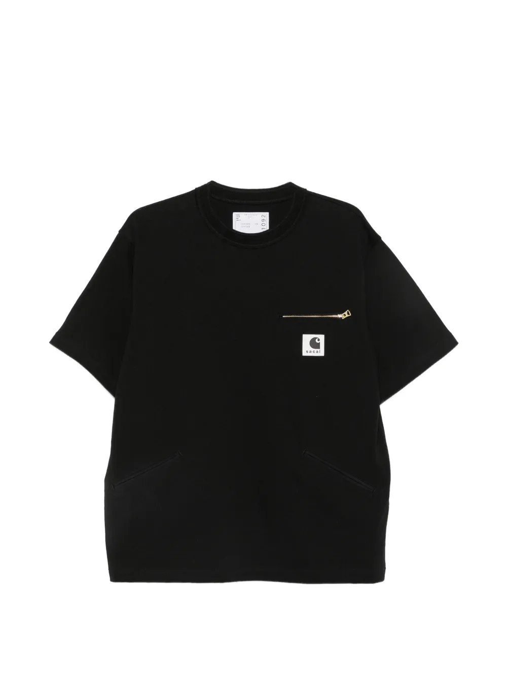Carhartt WIP x Sacai logo-patch zip-pocket T-shirt - Nero