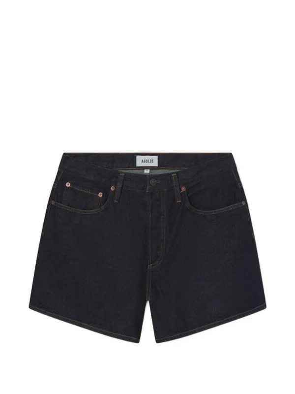 Agolde Leith Denim Shorts in Blue