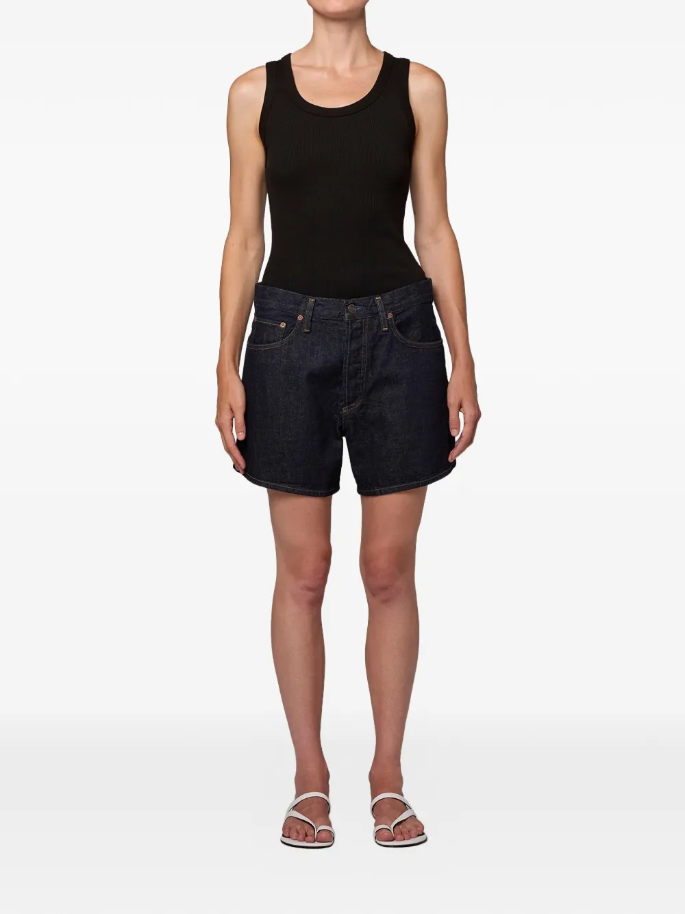  Agolde Leith Denim Shorts - Blue 