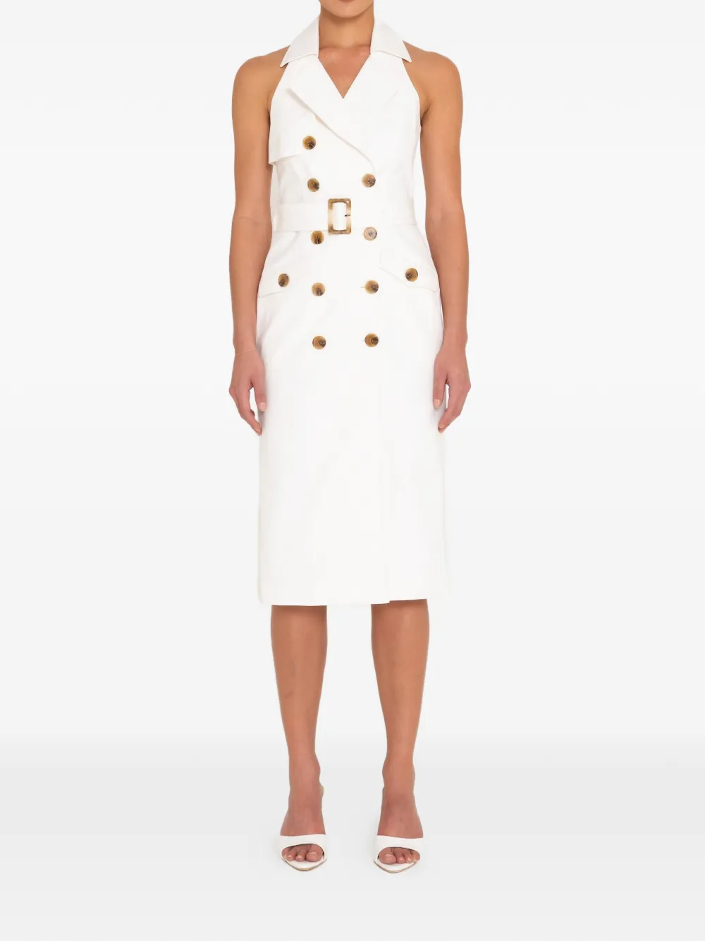 Sans Faff Milano belted midi dress - Bianco