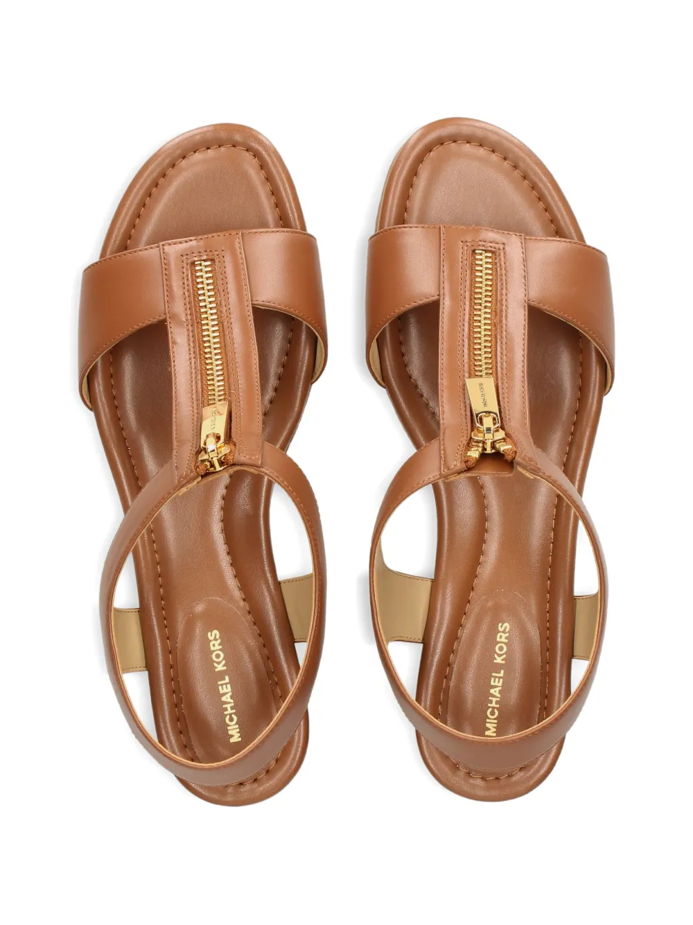 Michael Kors Berkley leren sandalen Bruin