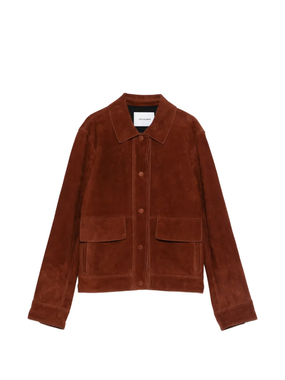 Yves Salomon flap-pocket jacket - Braun