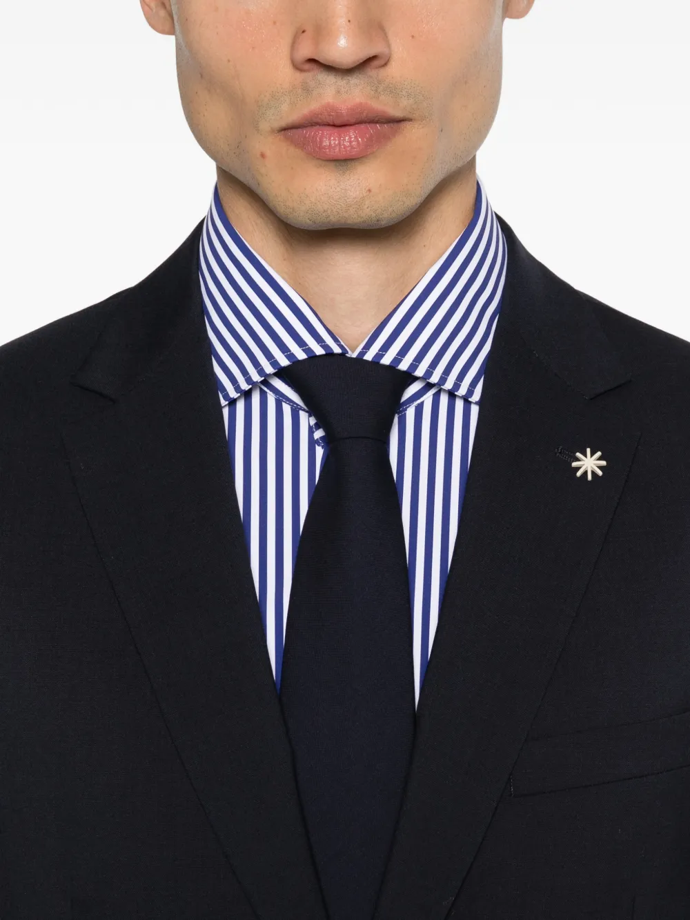 Manuel Ritz Pak met enkele rij knopen Blauw