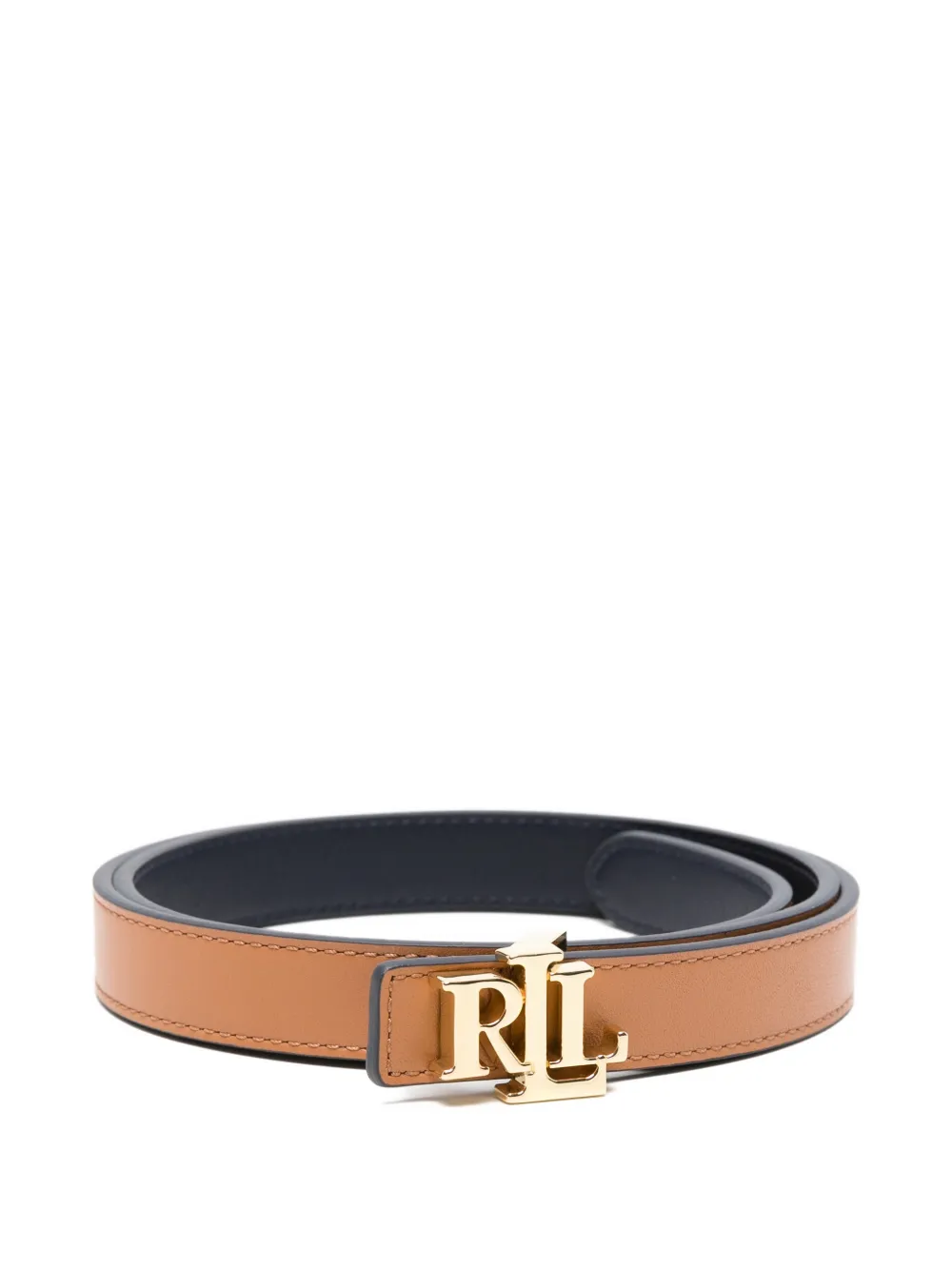 Lauren Ralph Lauren Cintura con fibbia logo - Marrone