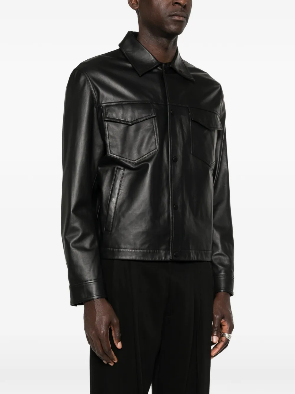 Emporio Armani Jack met opgestikte zak Zwart