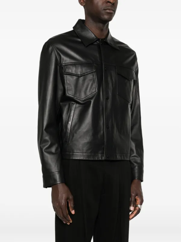 Emporio Armani Jaqueta Com Abotoamento e Bolso | Preto | FARFETCH BR
