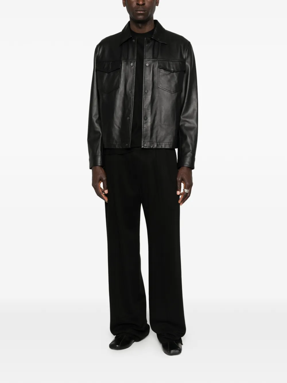 Emporio Armani Jack met opgestikte zak Zwart