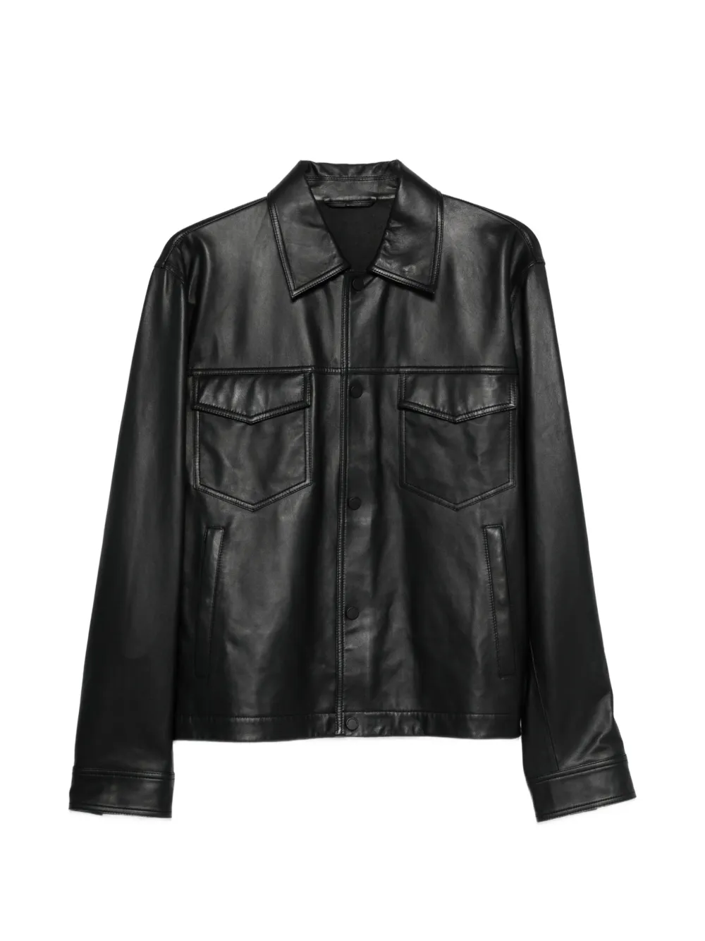 Emporio Armani button pocket jacket - Schwarz