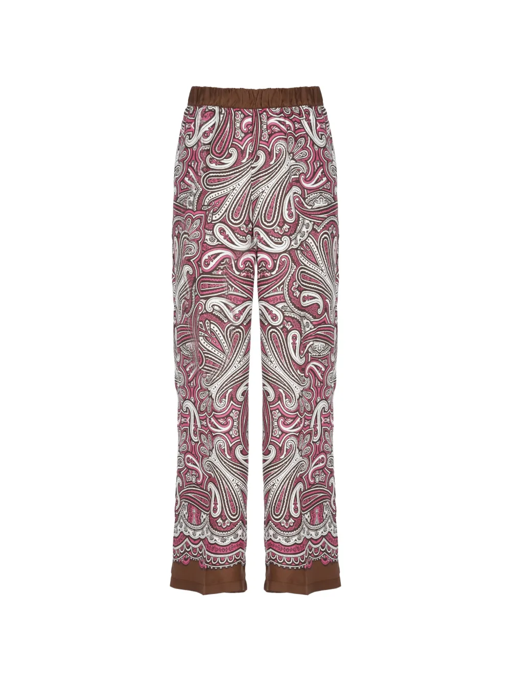 P.A.R.O.S.H. elasticated-waist paisley trousers - Marrone