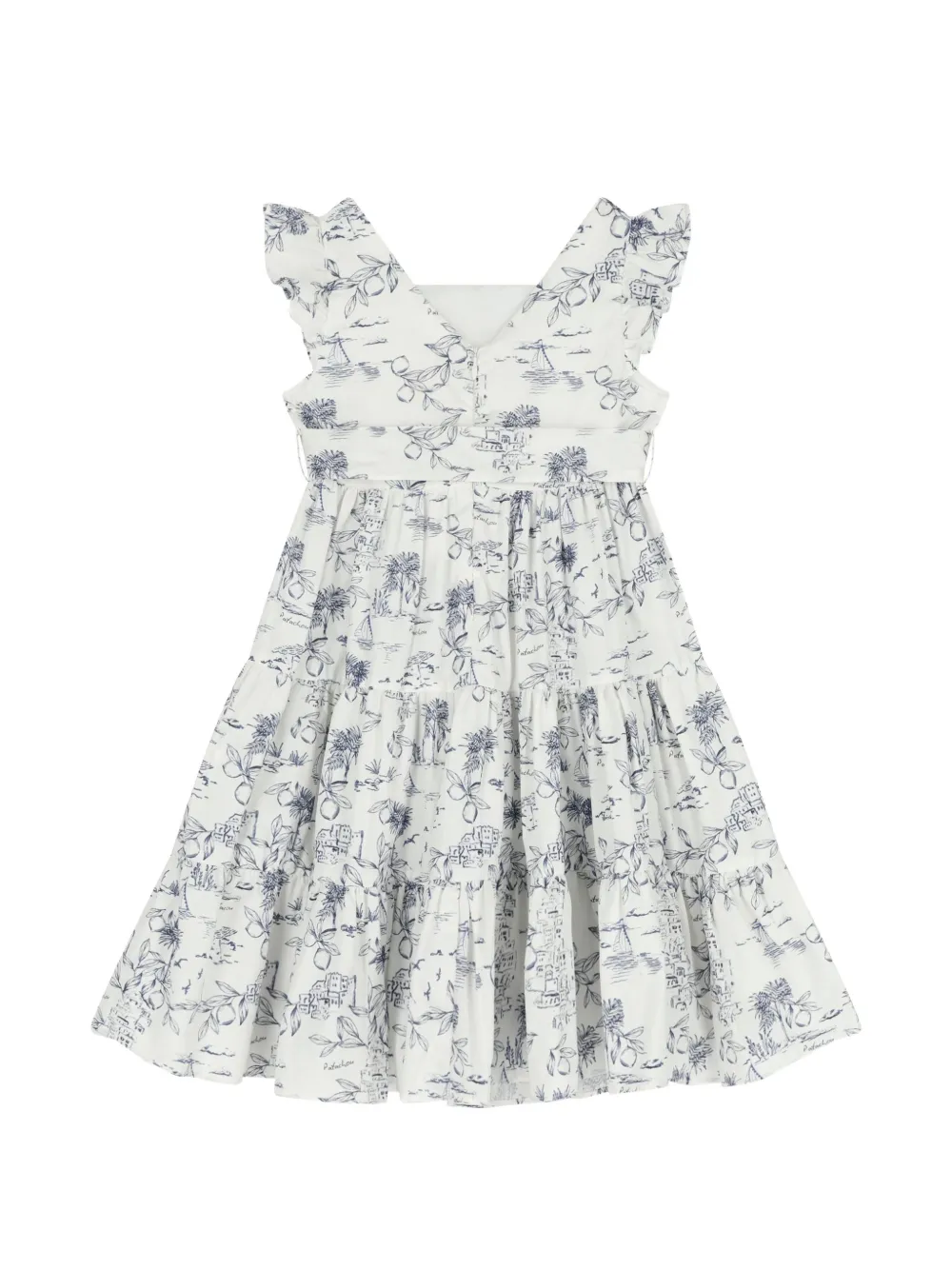 Patachou Jurk met ruches en strikdetail Wit