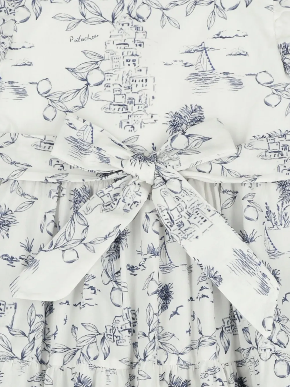 Patachou Jurk met ruches en strikdetail Wit
