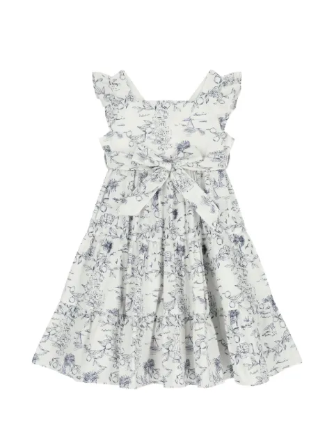 Patachou bow-detail ruffled dress