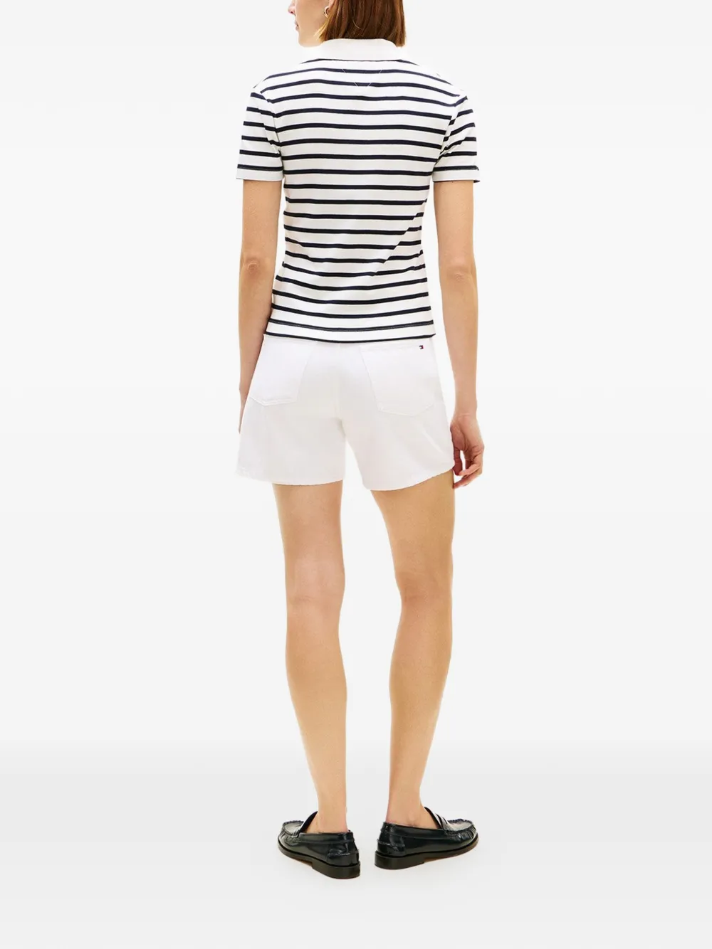 Tommy Hilfiger Gestreepte polotop Wit