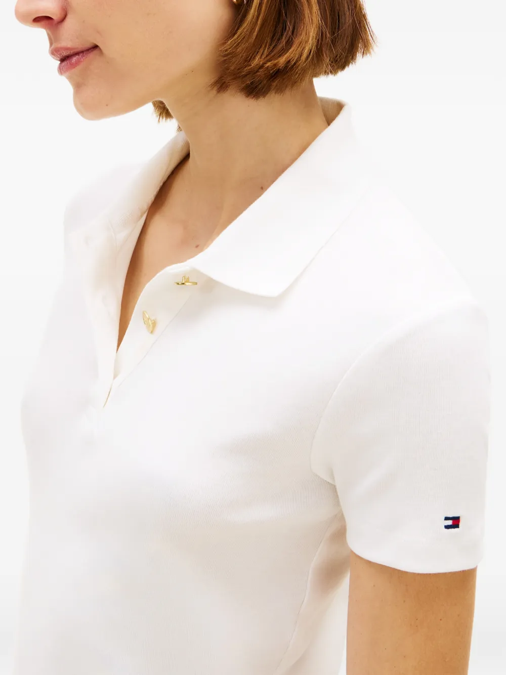 Tommy Hilfiger Button-up polotop Wit