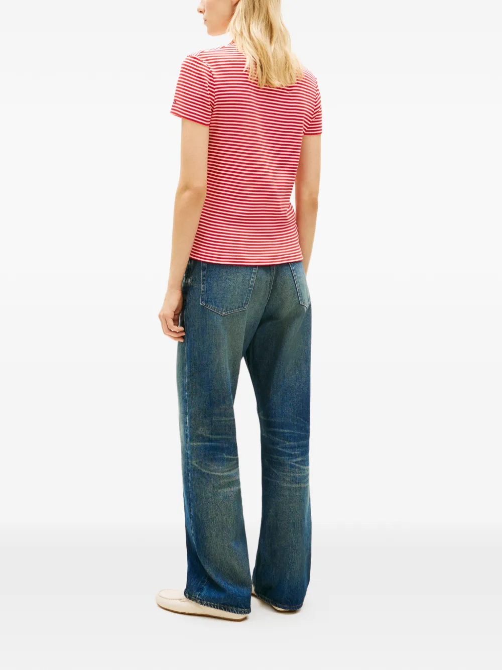 Tommy Hilfiger Gestreepte polotop Rood