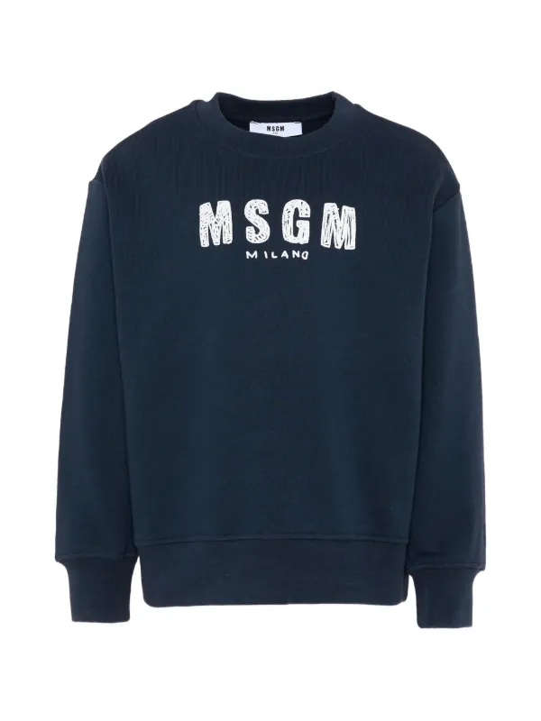 MSGM Kids ロゴ スウェットシャツ | ブルー | FARFETCH JP