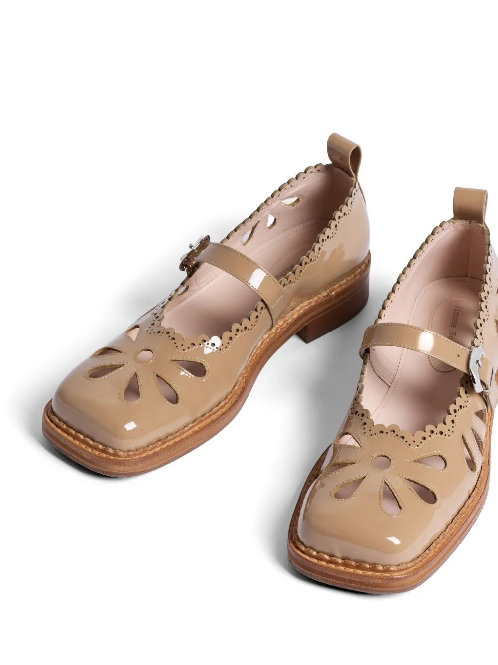 Simone Rocha Mary-Jane brogues met uitgesneden details Beige