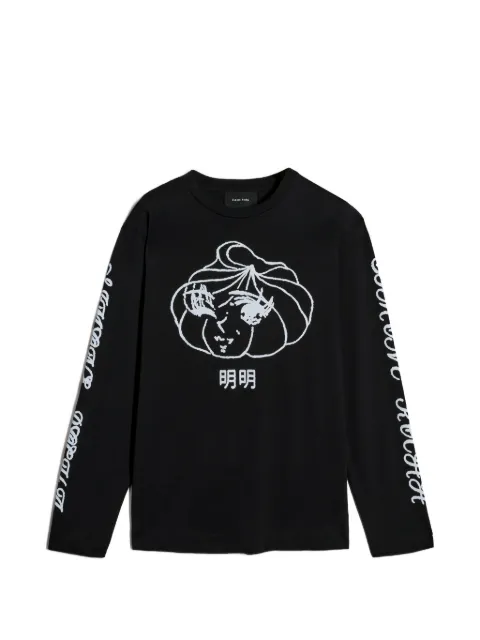 Simone Rocha Dim Sum logo-print long-sleeved T-shirt