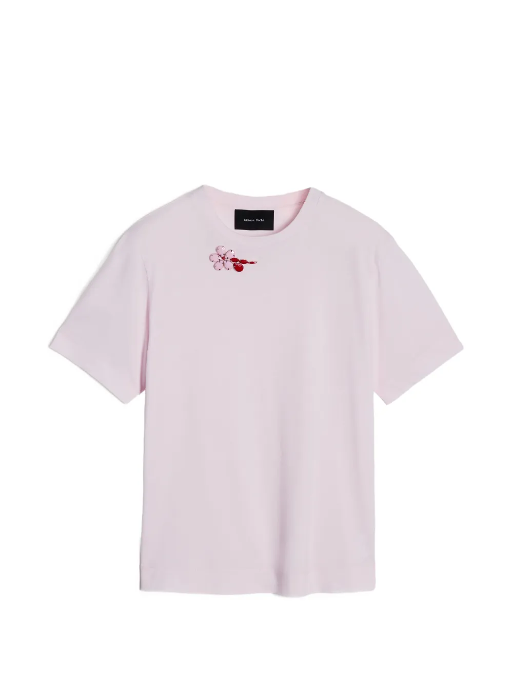 Simone Rocha flower-detail T-shirt - Rosa