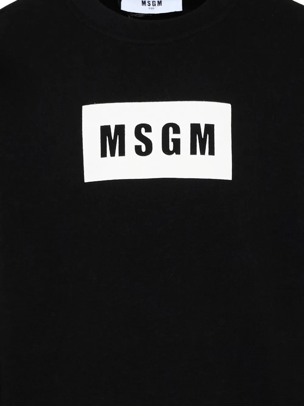 MSGM Kids Sweater met logo Zwart