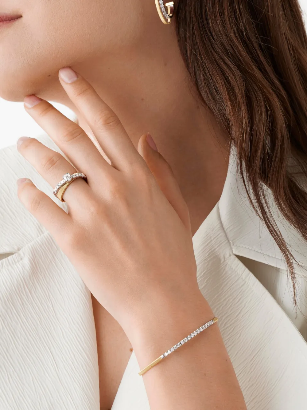  Marco Bicego Bracelet Serti De Diamants - Or 