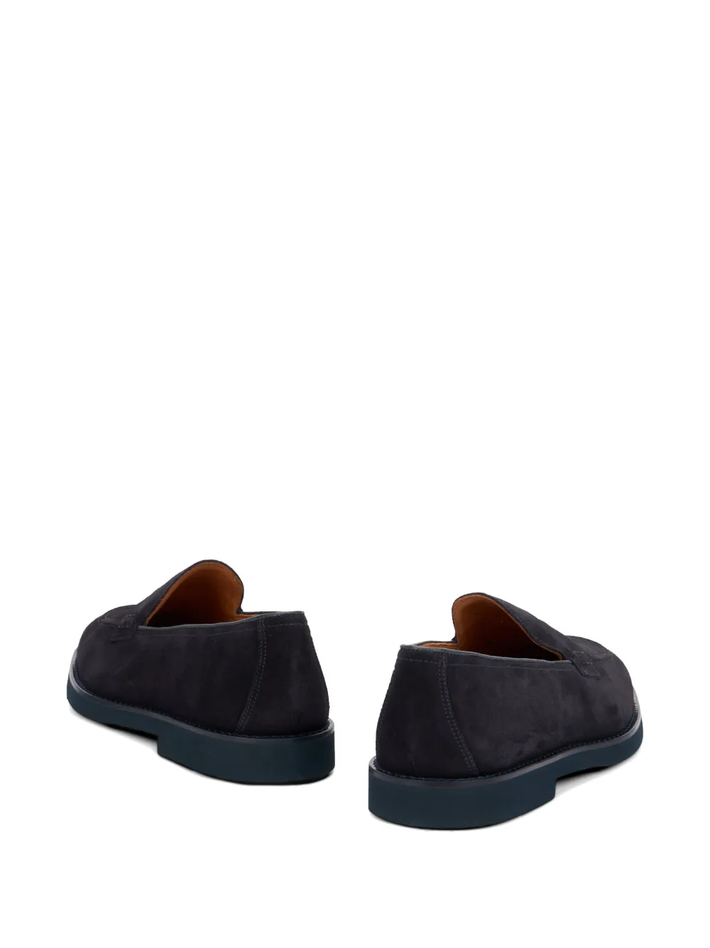 Doucal's suede penny loafers Blauw