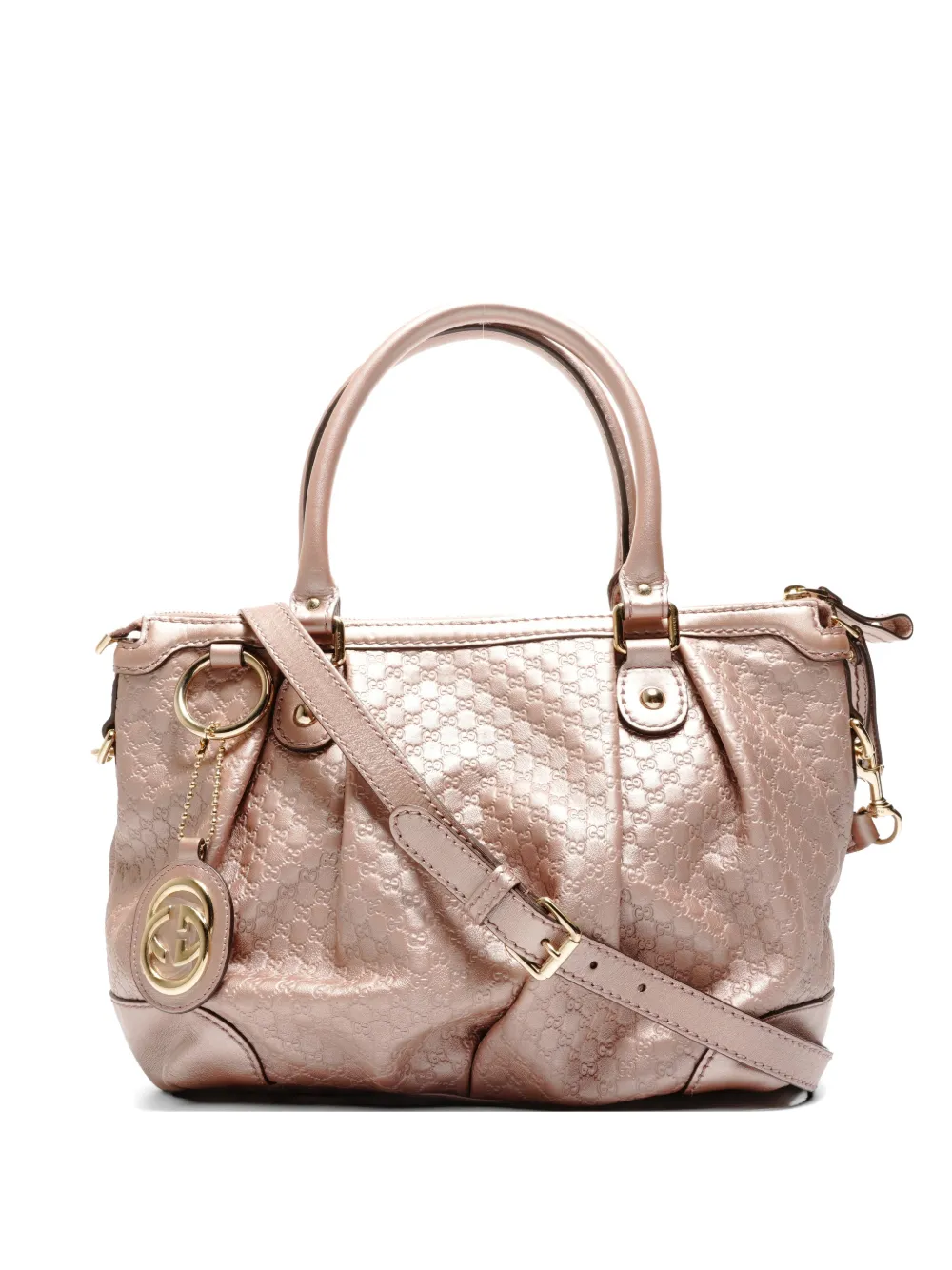 Gucci Pre-Owned 2000-2015 micro GG Shimmer Sookie tote bag - Rosa