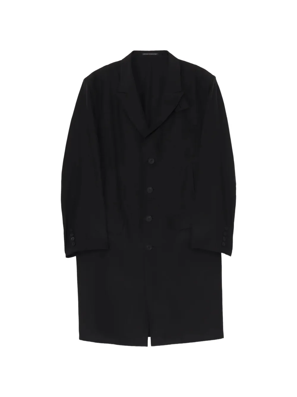 Yohji Yamamoto single-breasted silk suit - Black